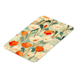 Vintag Poppy Blossom Magnet
