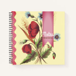 Vintag Poppy Pink Notizbuch
