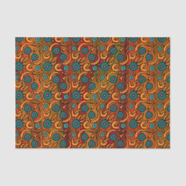 Vintag Poppy Seidenpapier (Vorderseite)