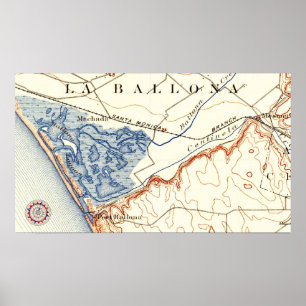 Vintag Port Ballona Playa del Rey Kalifornien Poster