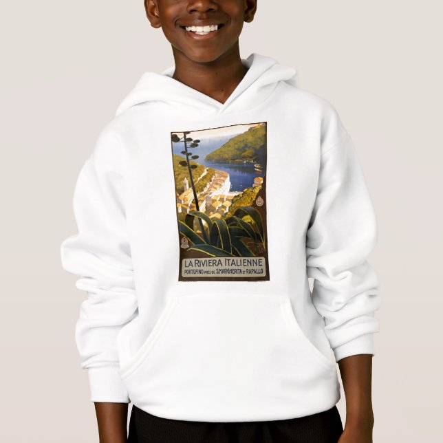 Vintag Portofino Italien Hoodie (Vorderseite)