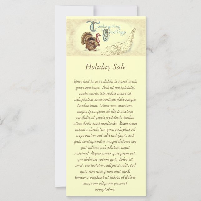 Vintag Post Card Erntedank Türkei (Vorderseite)