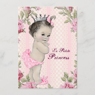 Vintag Princess Baby Dusche Einladung