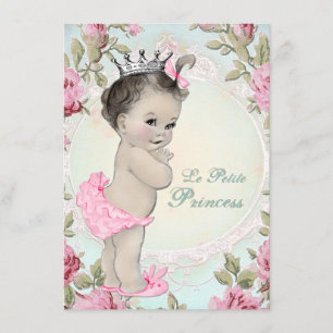 Vintag Princess Baby Dusche Einladung