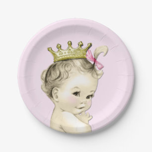 Vintag Princess Baby Dusche Pappteller
