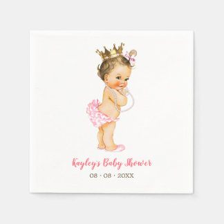 Vintag Princess Baby Shower Napkin (Perlen) Serviette