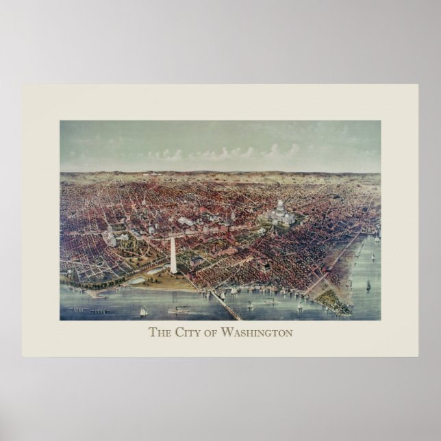 Vintag Print of Washington, D.C. Poster (Vorne)
