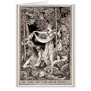 Vintag - Prinzessin u. ihr Gericht in dem See,