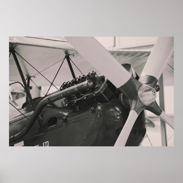 Vintag Propeller Flugzeug Fotografisches Drucken. Poster (Vorne)