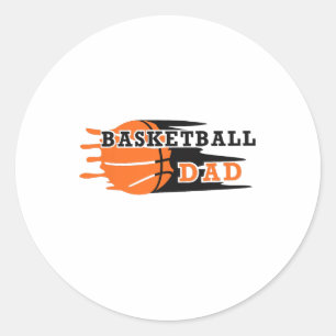Vintag Proud Basketball Vater Vathers Day Basketba Runder Aufkleber