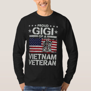 Vintag Proud Gigi Vietnam Veteran US-Flaggenmutter T-Shirt