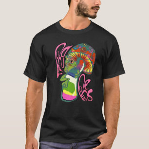 Vintag Psychedelic Peace Frog Jazzy Mushroom Bong T-Shirt