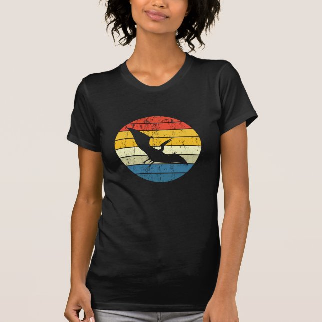 Vintag Pterodactyl Retro Dinosaurier T-Shirt (Vorderseite)