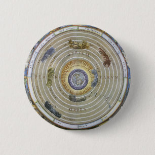 Vintag Ptolemaic Planisphere von Andreas Cellarius Button