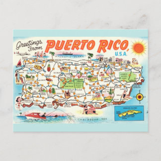 Vintag Puerto Rico Karte