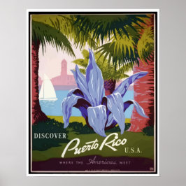 Vintag Puerto Rico Reiseposter Poster