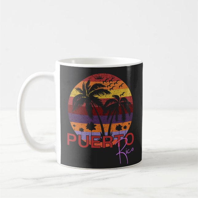 Vintag Puerto Rico Summer Beach Kaffeetasse (Links)