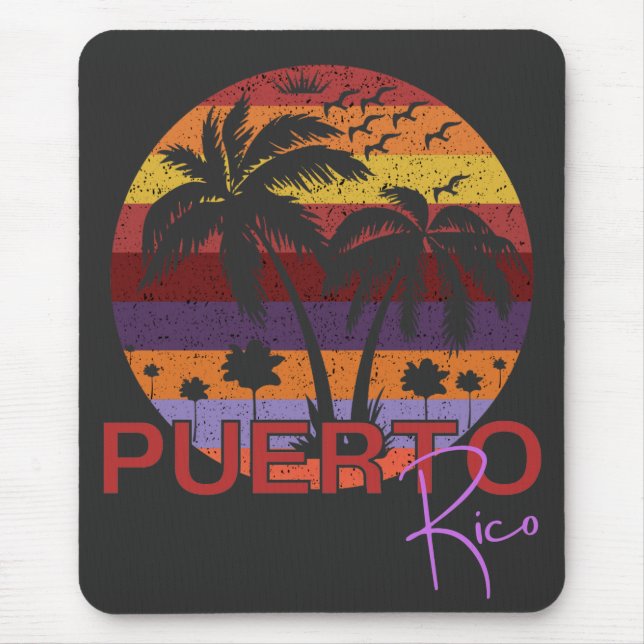Vintag Puerto Rico Summer Beach Mousepad (Vorne)