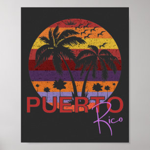 Vintag Puerto Rico Summer Beach Poster
