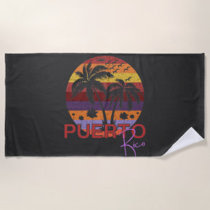 Vintag Puerto Rico Summer Beach Strandtuch