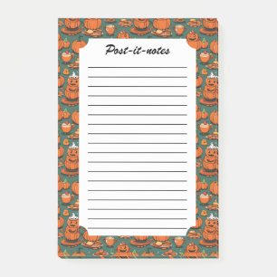 Vintag Pumpkin Monster Party Joy Post-it Klebezettel