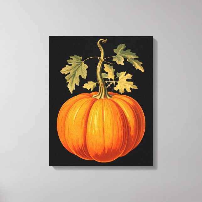 Vintag Pumpkin Print Leinwanddruck (Vorderseite)