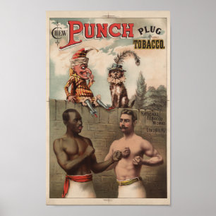 Vintag Punch Chewing Tobacco Ad - 1886 Poster