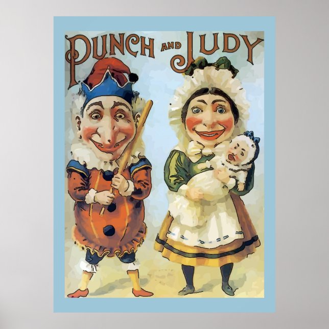 Vintag Punch und Judy Poster (Vorne)