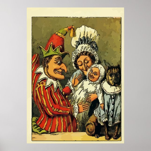 Vintag Punch und Judy Poster (Vorne)