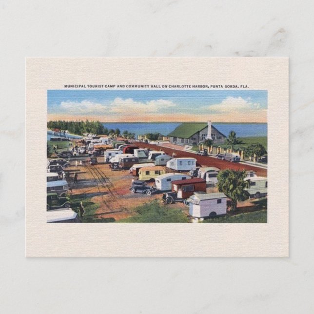 Vintag Punta Gorda Florida Postkarte (Vorderseite)
