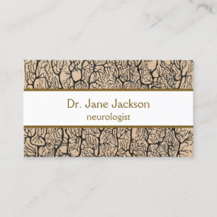 Vintag Purkinje Neuron Zeichnend Neurologe Doktor Visitenkarte