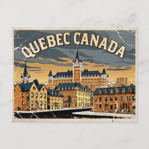 Vintag Quebec, Kanada Postkarte