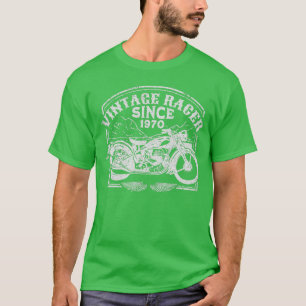 Vintag Racer Seit 1970 Retro Motorrad Motorrad T-Shirt