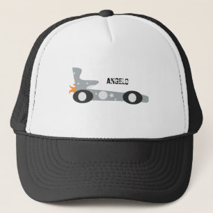 Vintag Racing Car Dusty Blue Truckerkappe