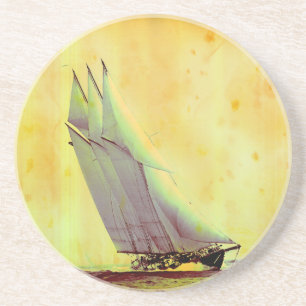 Vintag Racing Yacht Sandstone Untersetzer