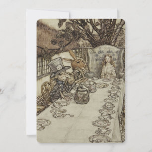 Vintag Rackham Mad Tea Party Alice im Wunderland Einladung