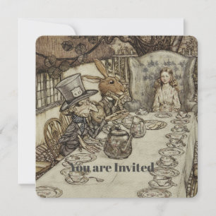 Vintag Rackham Mad Tea Party Alice im Wunderland Save The Date