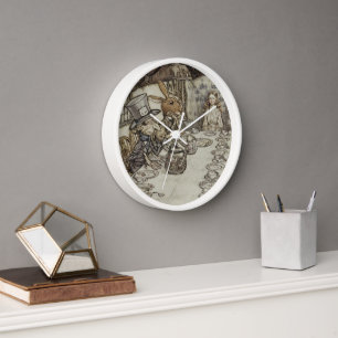 Vintag Rackham Mad Tea Party Alice im Wunderland Uhr