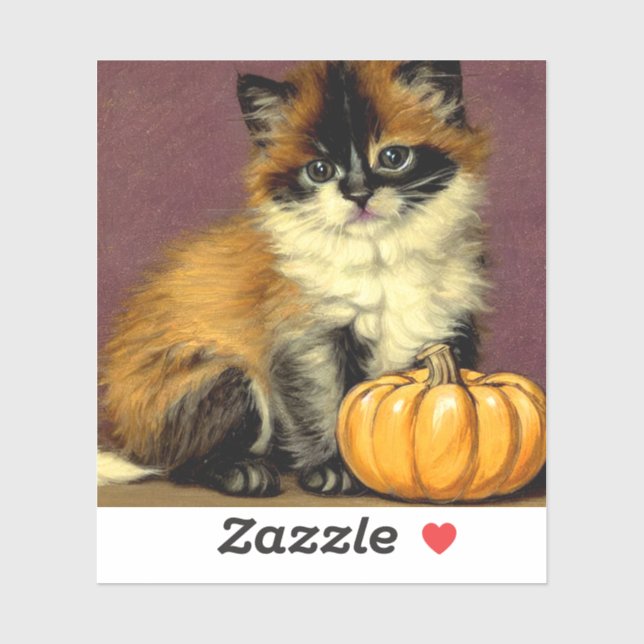 Vintag Ragdoll Halloween Cat Aufkleber (Blatt)