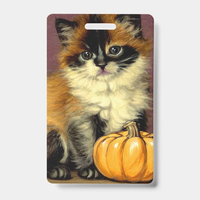 Vintag Ragdoll Halloween Cat Ausweis (Vorderseite)