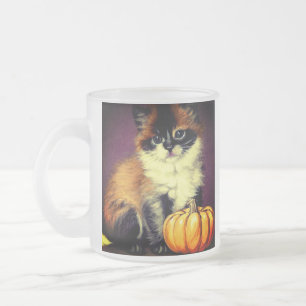 Vintag Ragdoll Halloween Cat Mattglastasse