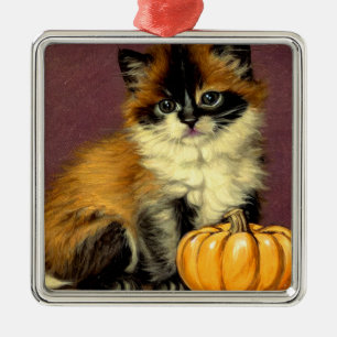 Vintag Ragdoll Halloween Cat Ornament Aus Metall