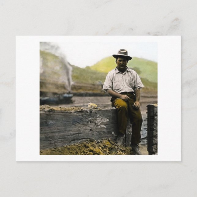 Vintag Railroad Hobo Postkarte (Vorderseite)