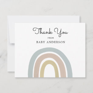 Vintag Rainbow Baby Dusche Danke Postcard