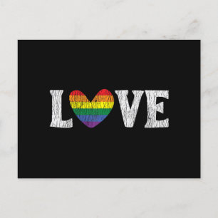 Vintag Rainbow Liebe Proud Family Matching Gay Les Feiertagspostkarte