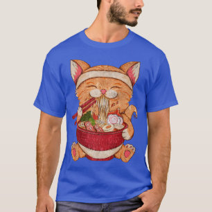 Vintag Ramen Cat Japanese Food Kawaii Anime Girls T-Shirt