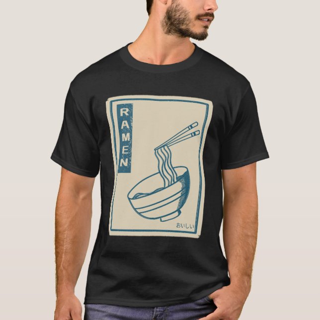 Vintag Ramen lover Black Tshirt (Vorderseite)