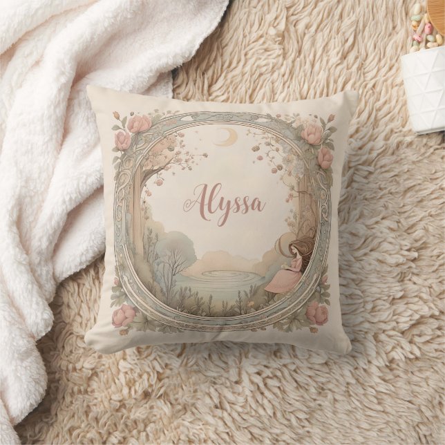 Vintag Rapunzel Fairytale Kissen (Decke)