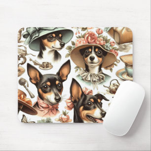 Vintag Rat Terrier Seamless Mousepad