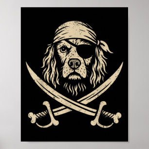 Vintag Rate English Springer Spanisch Crossbones D Poster
